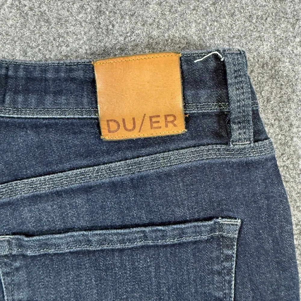 DU/ER Jeans Mens 32x32 (Fits 32x31) Blue L2X Stay Dry Slim Fit Stretch Dark Wash